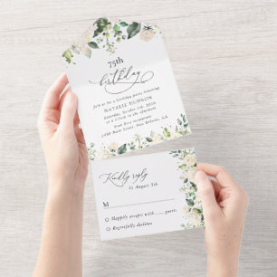 Vita blommor, Crèmefärgade blommor, Boho, Födelsed