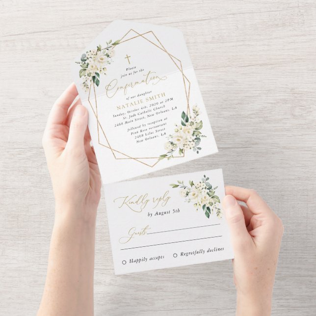 Vita blommor, Crèmefärgade blommor, Boho, Konfirma (Tearaway)