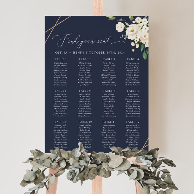 Vita blommor, Crèmefärgade blommor, Boho, Sittplat Poster (Skapare uppladdad)
