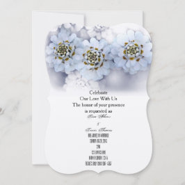 Vita Blommor Fest Familj Vänner Bröllopsgäster Inbjudningar