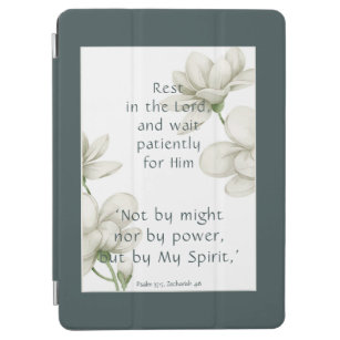 Vita blommor för bibelskriptuppmuntrande citat  iPad air skydd