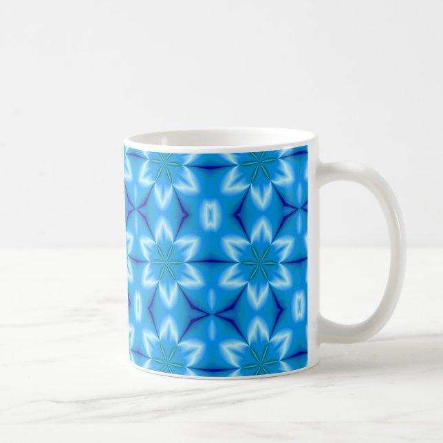 Vita blommor, frysta kaffemugg (Höger)