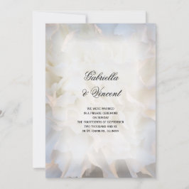 Vita blommor Giftermål/miljömeddelande Meddelande