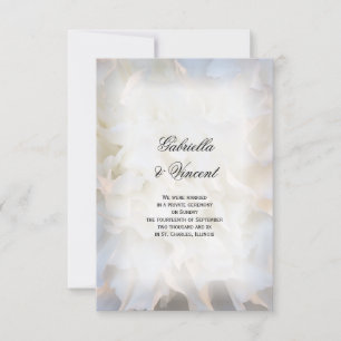 Vita blommor Giftermål/miljömeddelande Meddelande