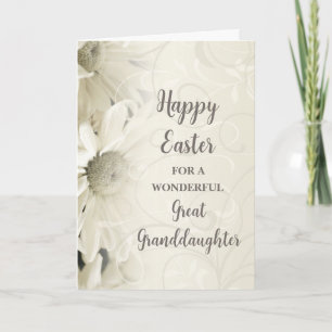 Vita blommor Glad påsk Underbar mordotter Helgkort