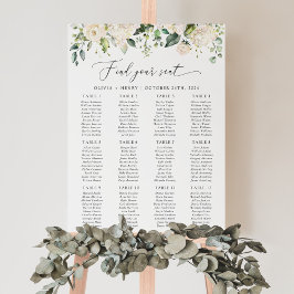 Vita blommor, gräsklippare, Boho, Sittdiagram Poster