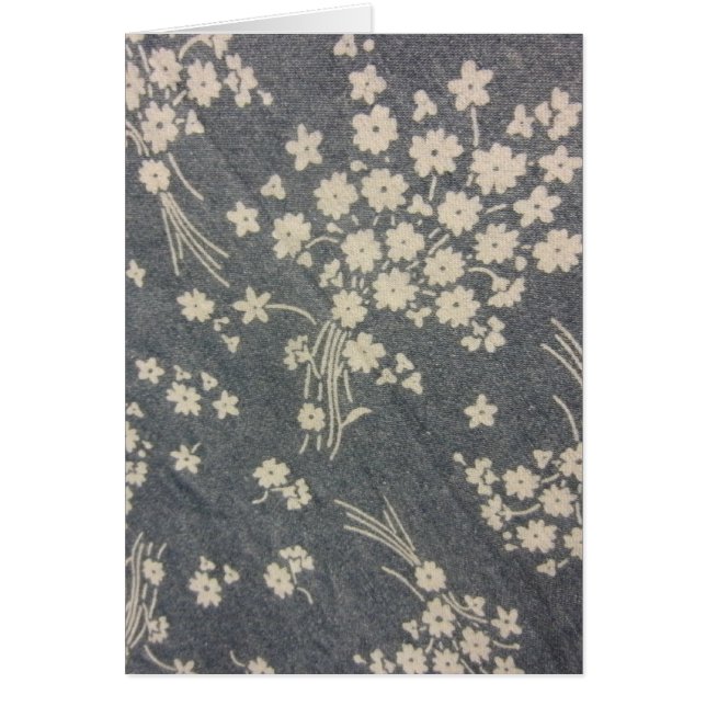 Vita blommor hälsningskort (Framsidan)