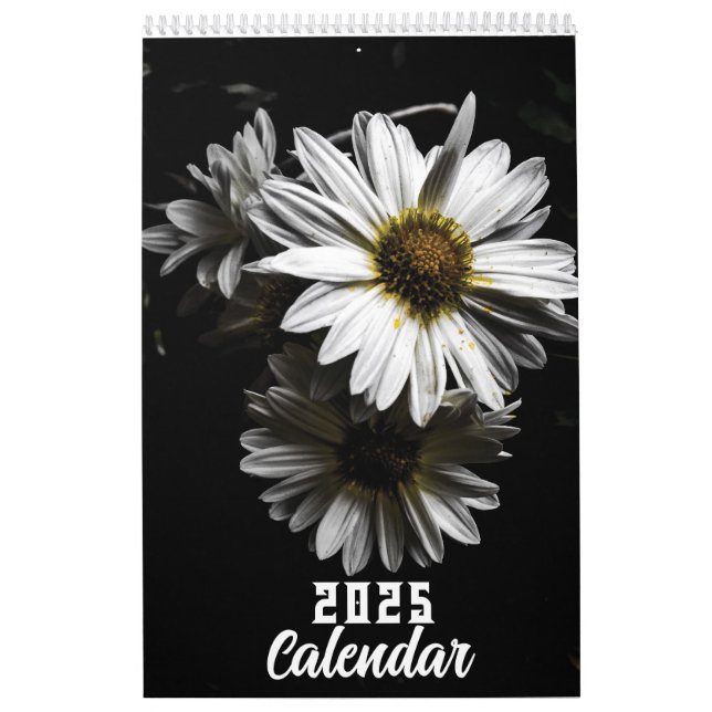 vita blommor, kalender 2025 (Omslag)