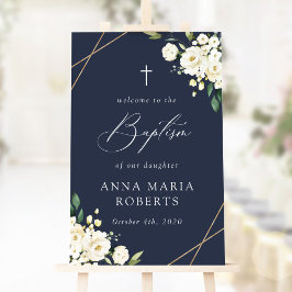 Vita blommor, krämfärgade blommor, välkommen till  poster