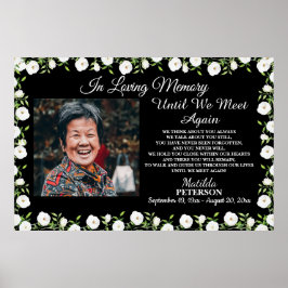 Vita blommor Livets firande Poster