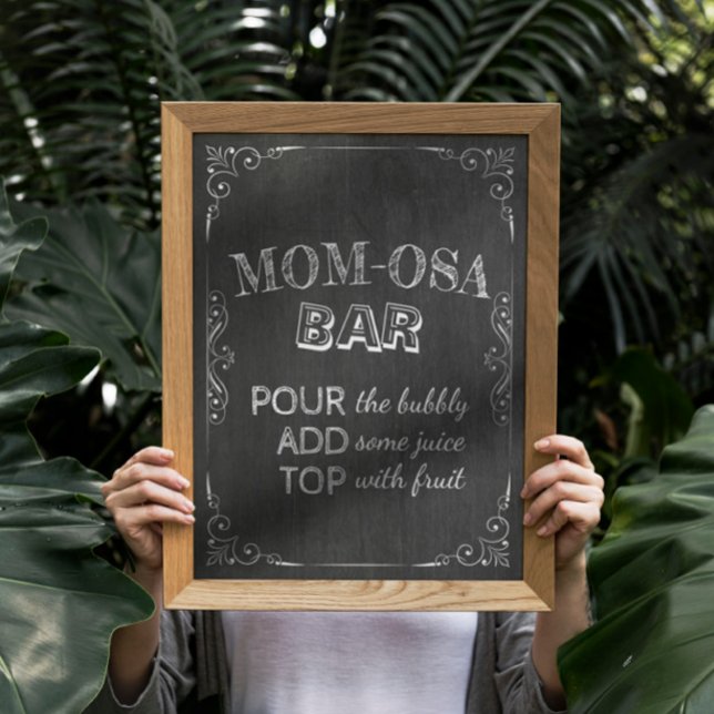Vita blommor med babyskur MAMMA-OSA PUB Poster (Skapare uppladdad)