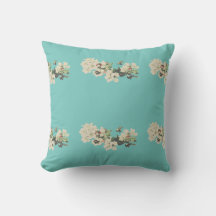 Vita blommor med Bees Teal