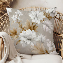 Vita blommor neutral palett chic modern accent