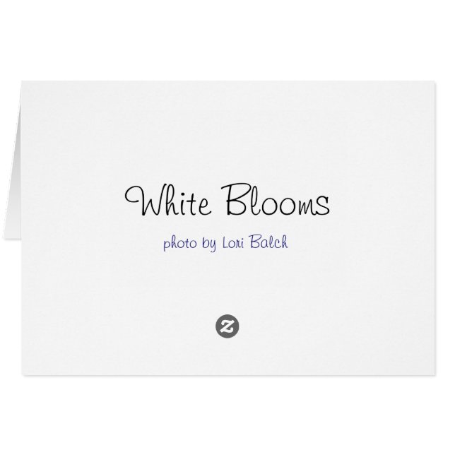 Vita blommor OBS kort (Baksidan Horizontal)