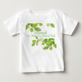 Vita blommor och Grönt Löv Garden T Shirt