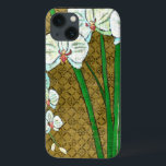 Vita blommor och Grönt Stems på Brown Gräns<br><div class="desc">Vita blommor som hänger av grönt härstammar i biet av Chariklia Zarris. Om du ställer in dig mot en brunt bakgrund och omges av en brun gräns är det en enkel målning med elegant. Lägg till den i ditt hem och njut av skönheten!</div>