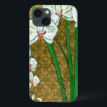 Vita blommor och Grönt Stems på Brown Gräns<br><div class="desc">Vitblommor som hänger av grönt härstammar i biet av Chariklia Zarris. Om du ställer in dig mot en brunt bakgrund och omges av ett brunt gräns är detta en enkel men elegant målning. Lägg till den i ditt hem och njut av skönheten!</div>