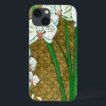Vita blommor och Grönt Stems på Brown Gräns<br><div class="desc">Vitblommor som hänger av grönt härstammar i biet av Chariklia Zarris. Om du ställer in dig mot en brunt bakgrund och omges av ett brunt gräns är detta en enkel men elegant målning. Lägg till den i ditt hem och njut av skönheten!</div>
