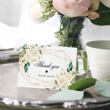 Vita blommor och Guld Ram