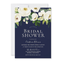 Vita blommor och marin Elegant, Möhippa