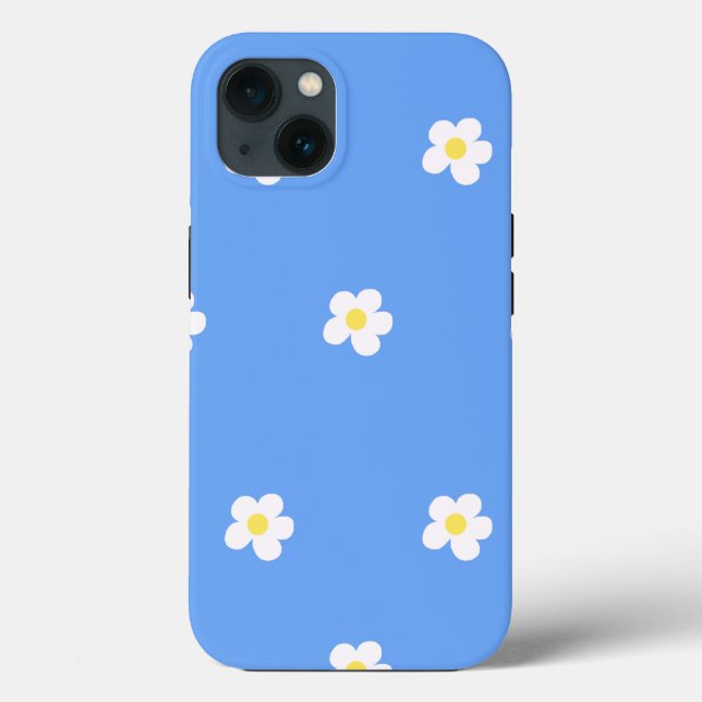 Vita blommor på Lilac Background (Baksida)