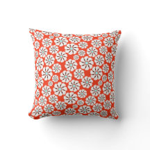 Vita blommor på Orange Tropical Reversible