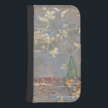 Vita blommor på tidningspapperbakgrund plånboksfodral för samsung galaxy s4<br><div class="desc">Bakgrunden till tidningspappret och bakgrunden till den djupa färgaden gömmer nästan de vita blommor som är fokus för den här målningen av Jennifer Goldberger. En mycket unik och engagerande tryckning,  det skulle kunna ge en trevlig gåva till någon som kärlek avant-garde konst!</div>