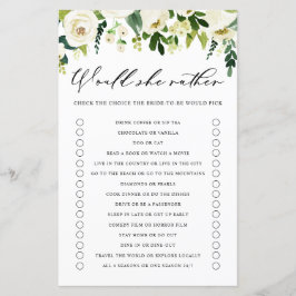 Vita blommor skulle hon hellre Möhippa Game