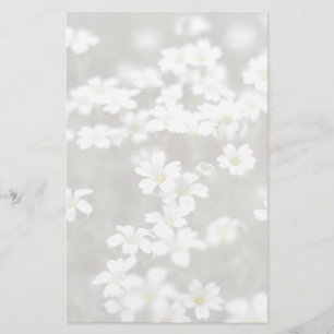 Vita blommor Stationery Brevpapper