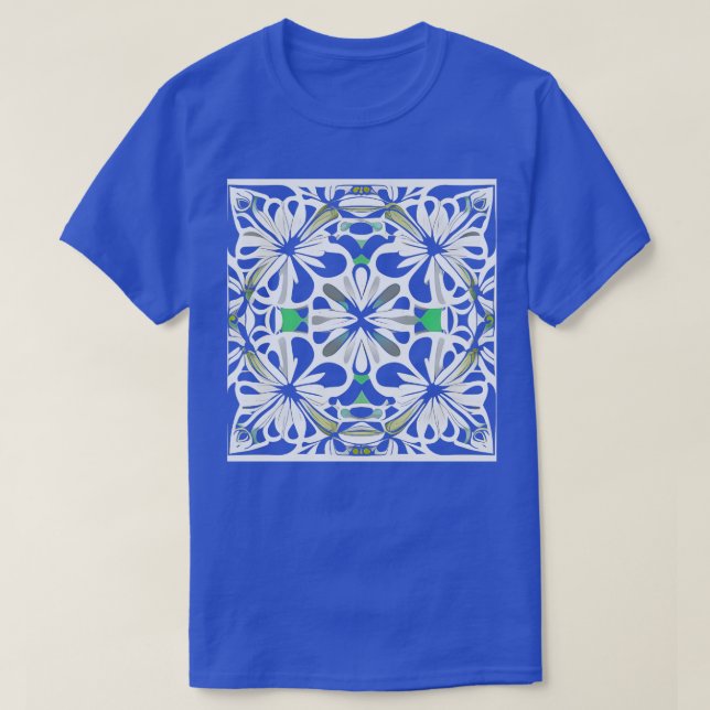 vita blommor t shirt (Design framsida)