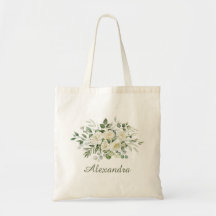 Vita blomster anpassade brudtjänstefavoriter 