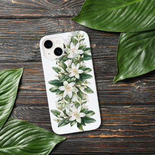 Vita blomster Gröna blad Blommor
