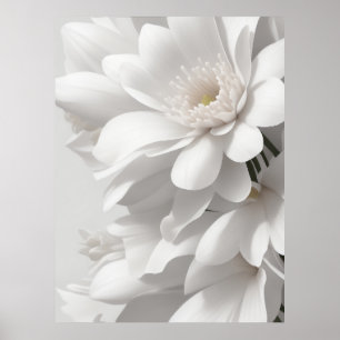 Vita blomsterkonst konsthantverk poster