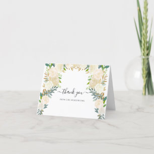 Vita Boho blommor begravning minneshögtid bröllop Tack Kort