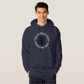 Vita bokstäver och logotyp hoodie