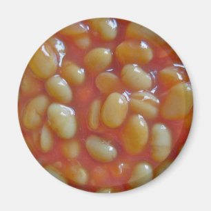 Vita bönor i tomatsåsmagnet magnet