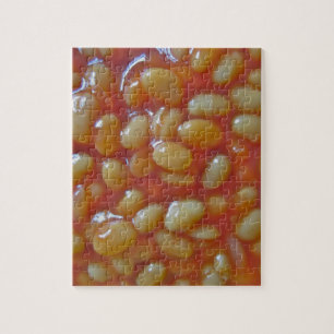 Vita bönor i tomatsåspussel/Jigsaw med Tin Pussel