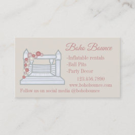 Vita Bounshus Inflatable Party Hyrthyrning Visitkort