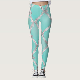 Vita Bows Turcos Robin's Egg Blue Leggings