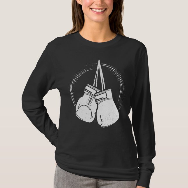 Vita boxningshandskar Boxer T Shirt (Framsida)