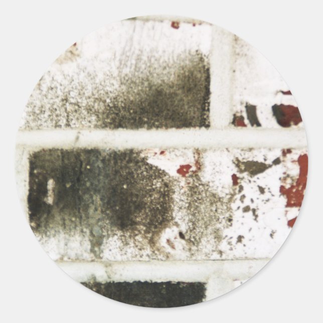 Vita brickdekal runt klistermärke (Framsida)