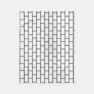 Vita brickor fleecefilt