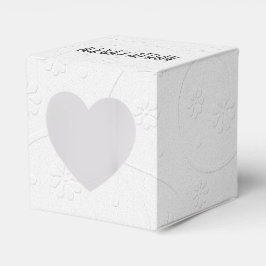 Vita Bröllop Embossed Flowers Presentaskar