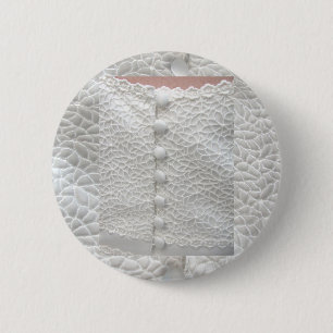 Vita Bröllop-guldknapp - Anpassade Knapp