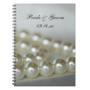 Vita Bröllop Pearls Anteckningsbok
