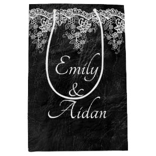 Vita Bröllop Snöre på läder