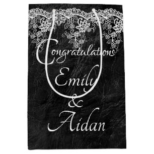 Vita Bröllop Snöre på läder