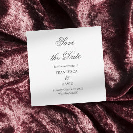 Vita Bröllop spara datum-kort Spara Datumet