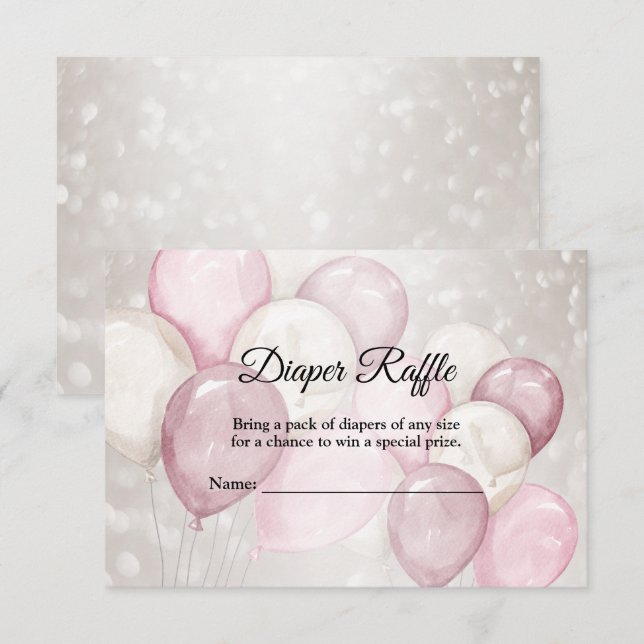 Vita bubblor i Rosan Vita babyfärger Party Tilläggskort (Fram/baksida)