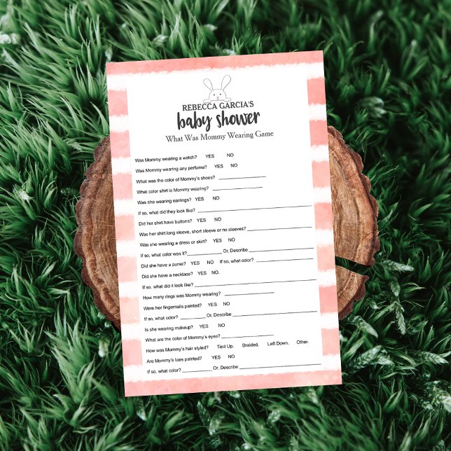 Vita Bunny Vad var Mamma Shower Game (Skapare uppladdad)